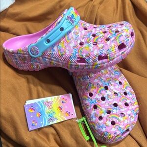 Lisa Frank Unicorn Crocs – Big Kids 5 / Women’s 7 🌈🦄 Rare